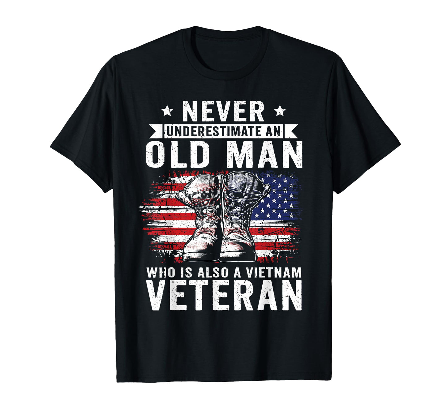 Never Underestimate an Old Man Vietnam Veteran T-Shirt