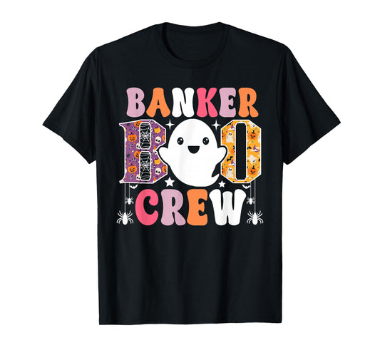 Banker Boo Crew Funny Ghost Halloween Costume T-Shirt