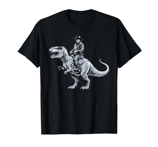 Dinosaur Funny Cowboy Cowgirl Western Country Graphic art T-Shirt