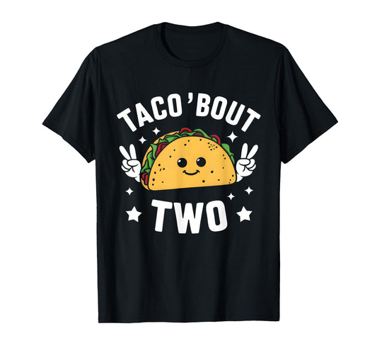 Taco Bout Two Mexican 2 year old Boy Girls Second Birthday T-Shirt