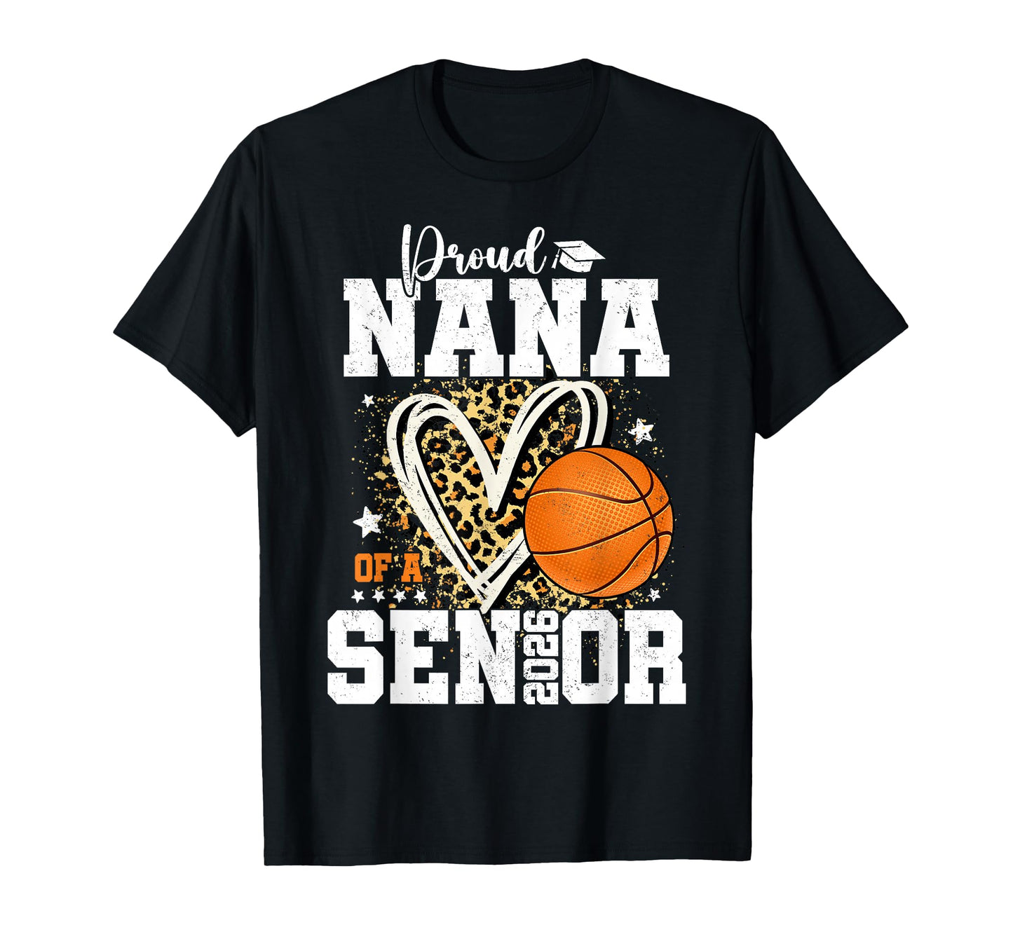 Proud Nana of A 2026 Senior Graduate Basketball Leopard T-Shirt