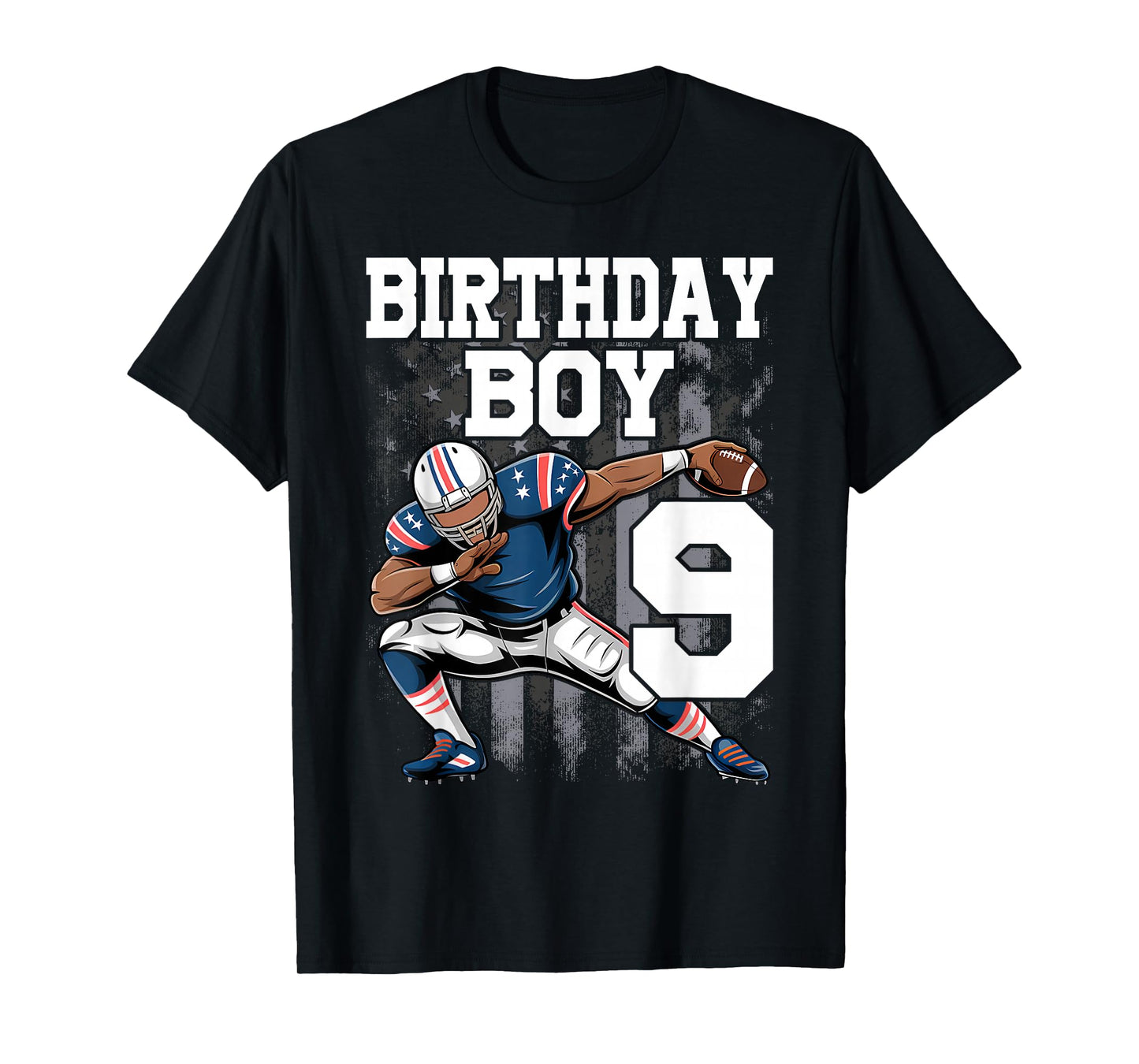 9 Years Old Boy Football Player 9th Football Birthday Boys T-Shirt