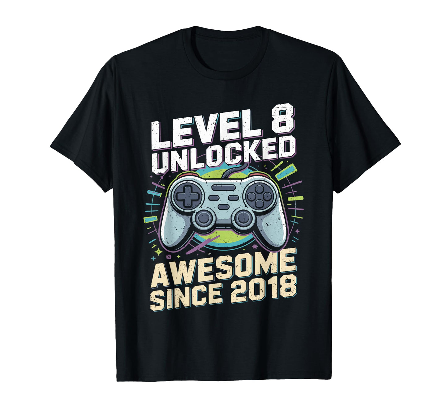 8 Year Old Bday Decorations Son Boy 8yr 2018 8th Birthday T-Shirt