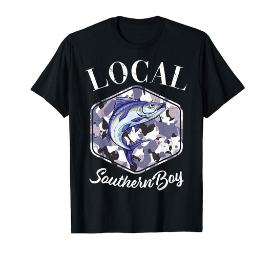 Local Southern Boy Fishing Camouflage Old Camo T-Shirt