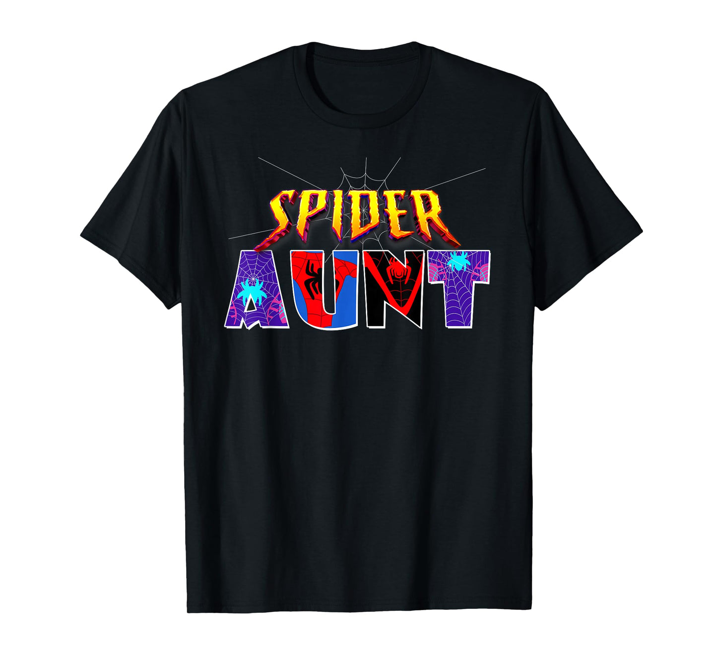 Spider Aunt Shirt Birthday Mothers Day Halloween Costumes T-Shirt