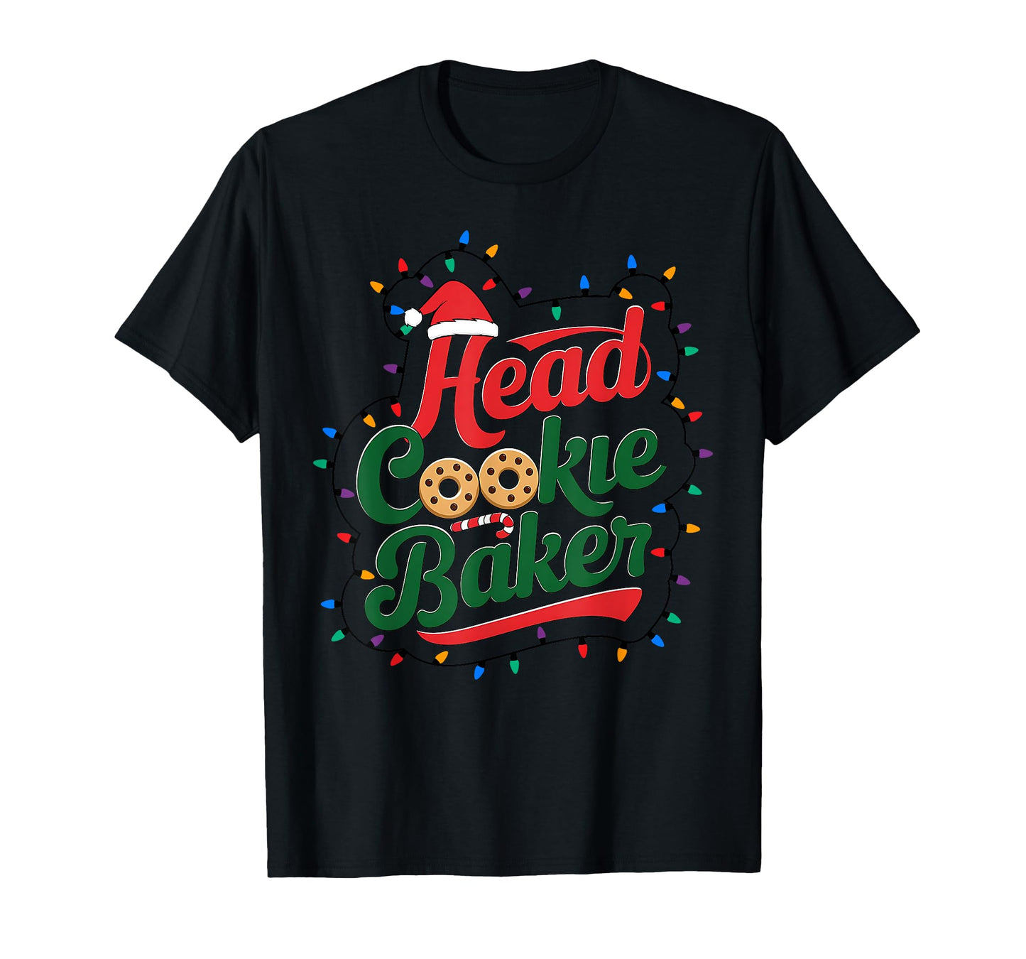 Head Cookie Baker Christmas Cookie Baking T-Shirt