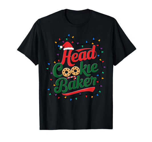 Head Cookie Baker Christmas Cookie Baking T-Shirt