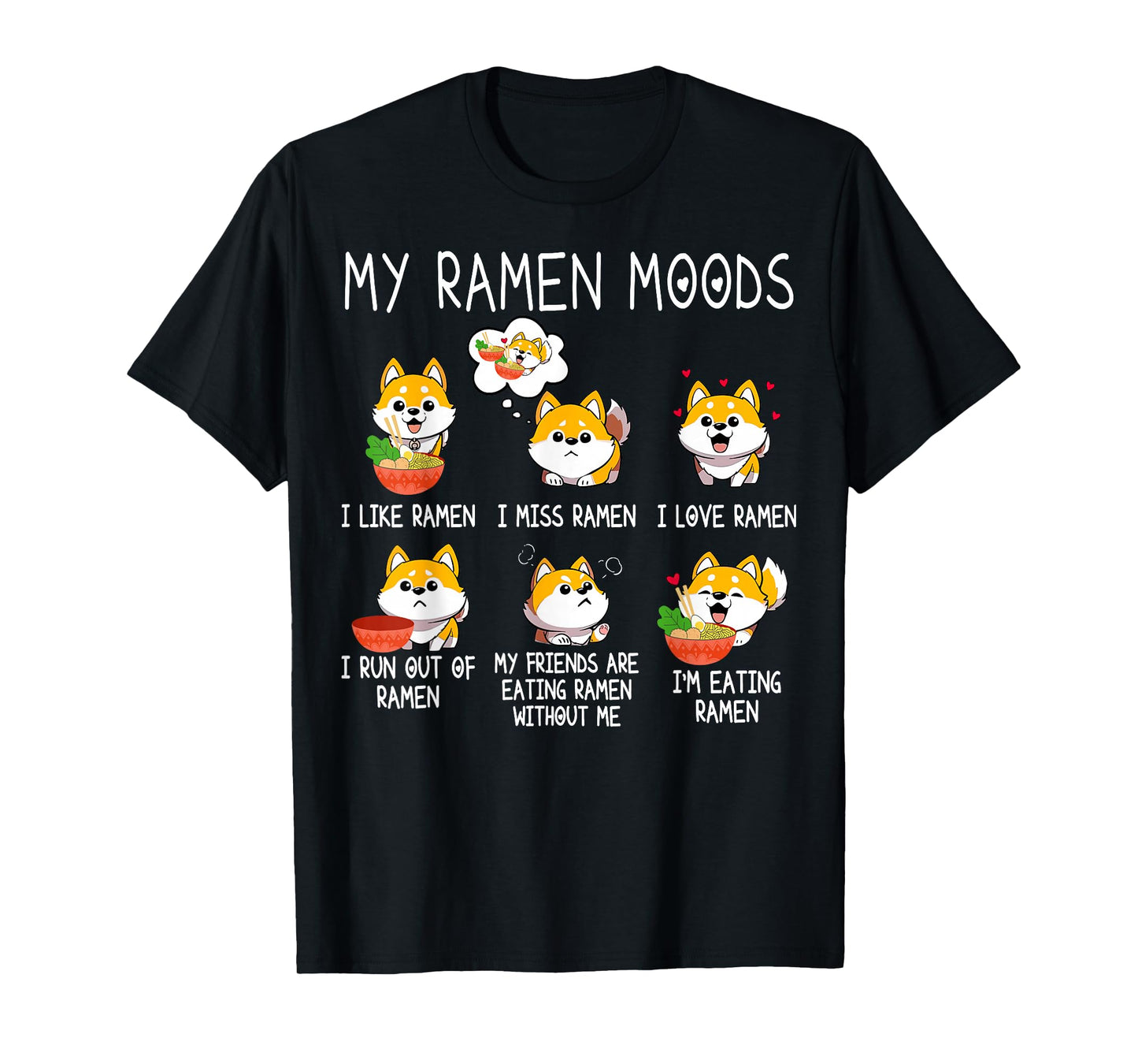 Ramen Shiba Inu Dog Lover Japanese Noodles For Men Women Kid T-Shirt