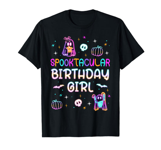 Spooktacular Birthday Girl Funny Birthday Girl Ghost Party T-Shirt