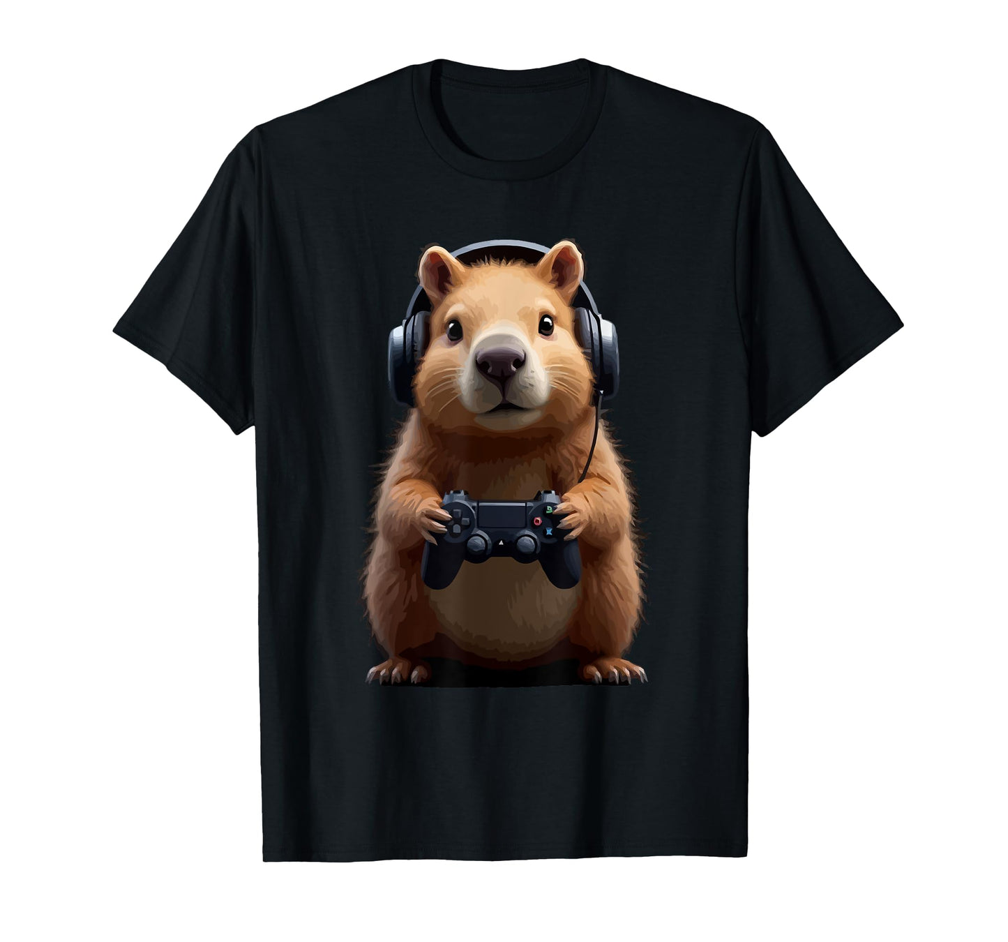 Funny Gamer Capybara Design Capybara Gaming T-Shirt