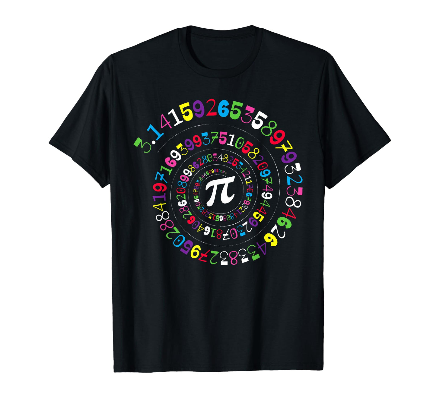 Funny Pi Day Spiral Pi Math Numbers Teachers Students T-Shirt