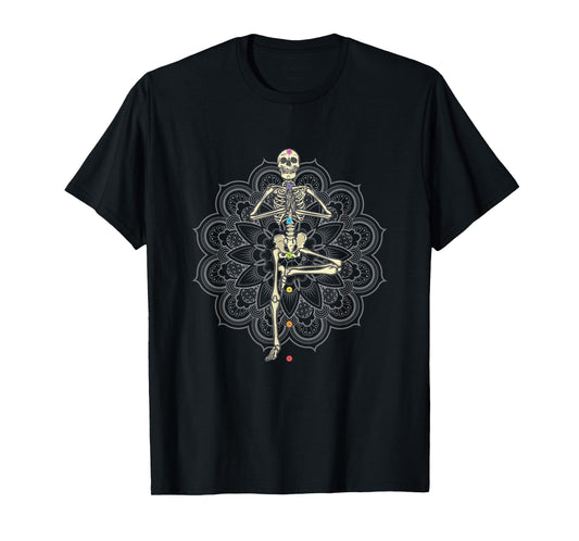 Meditating Skeleton Yoga T-Shirt