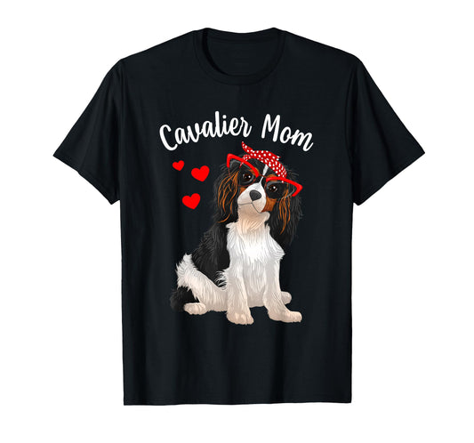 Cavalier King Charles Art For Women Mom Cavalier Spaniel T-Shirt