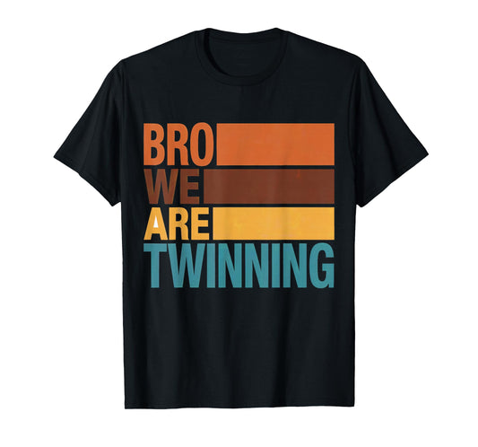 Bro We are Twinning Twin Day Spirit Week Funny Kids 70s boys T-Shirt