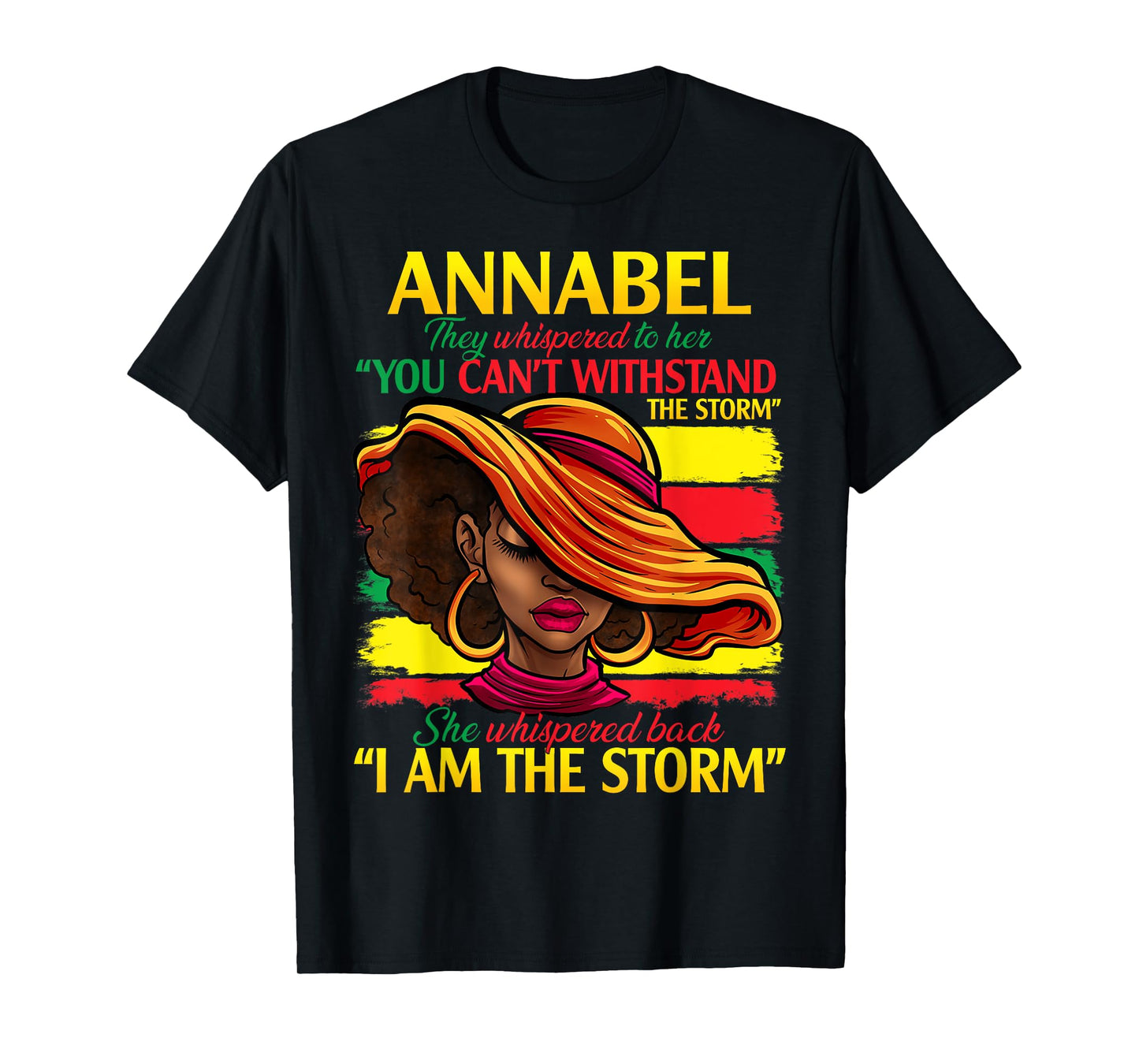 ANNABEL First Name Family Surname Black History Month T-Shirt