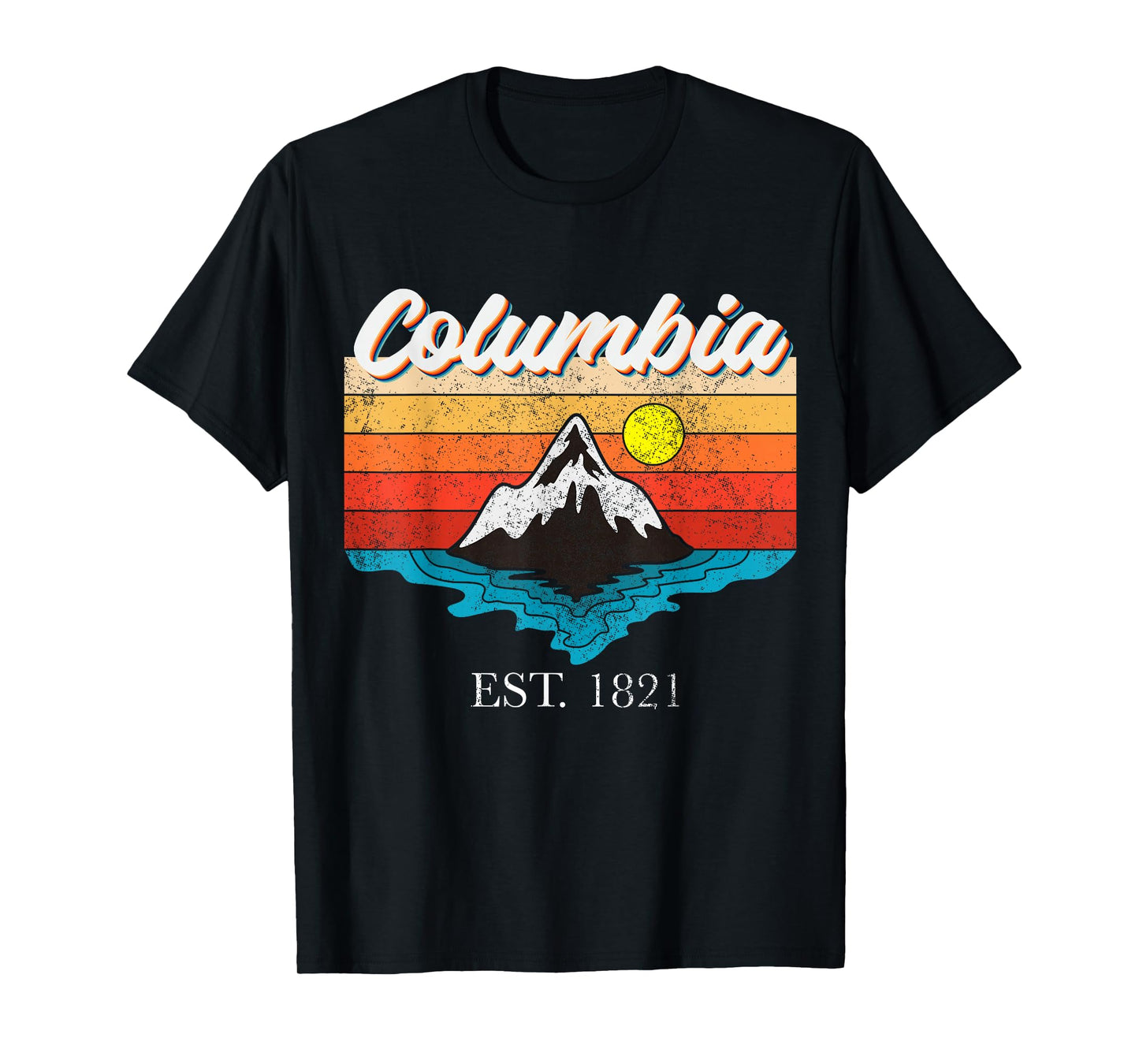 Columbia Home Town Vintage Sunset USA Vacation T-Shirt