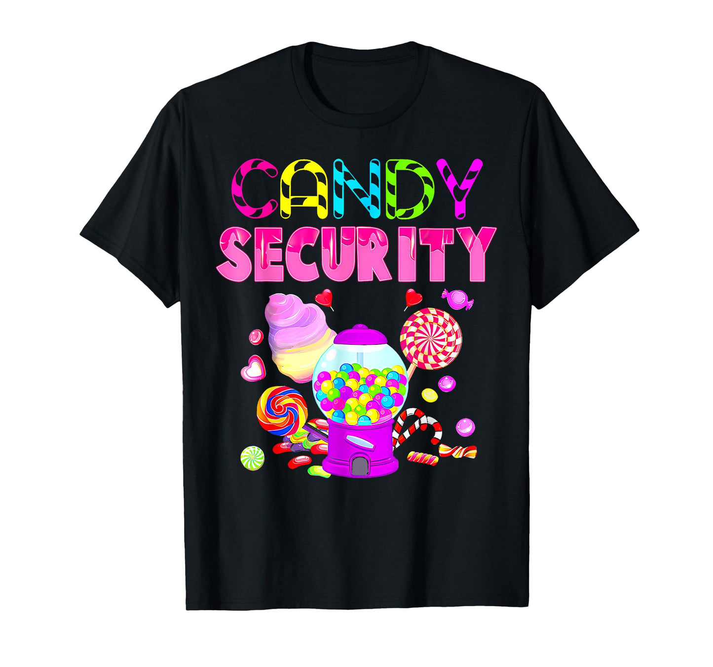Candy Land Costume Women Candy Crew Funny Candy Security T-Shirt