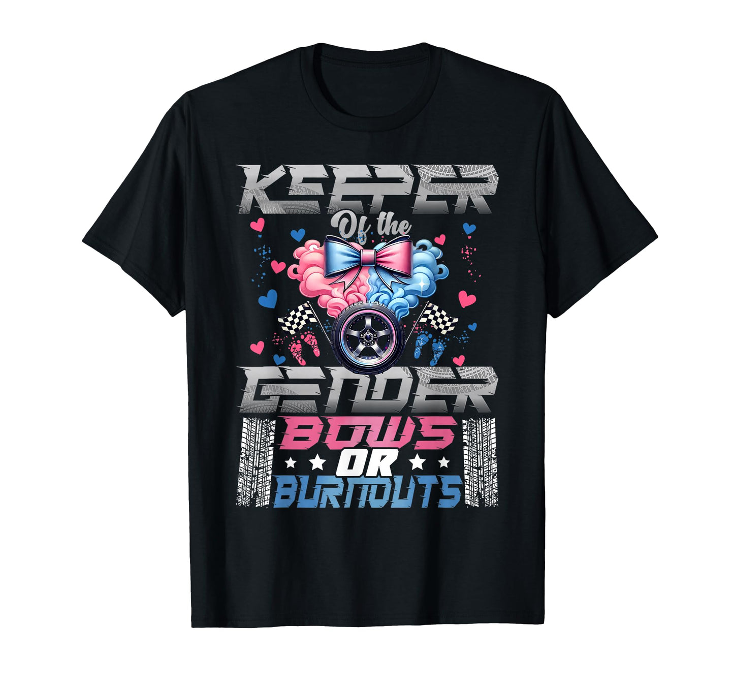 Keeper of The Gender Burnouts Or Bows Gender Reveal Party T-Shirt