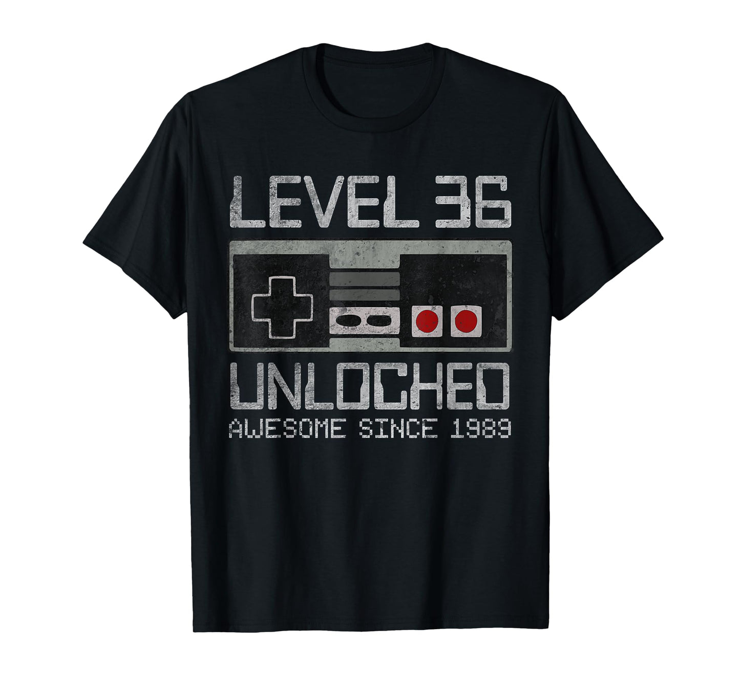 Level 36 Unlocked 36th Birthday 36 Year Old Video Gamer Men T-Shirt