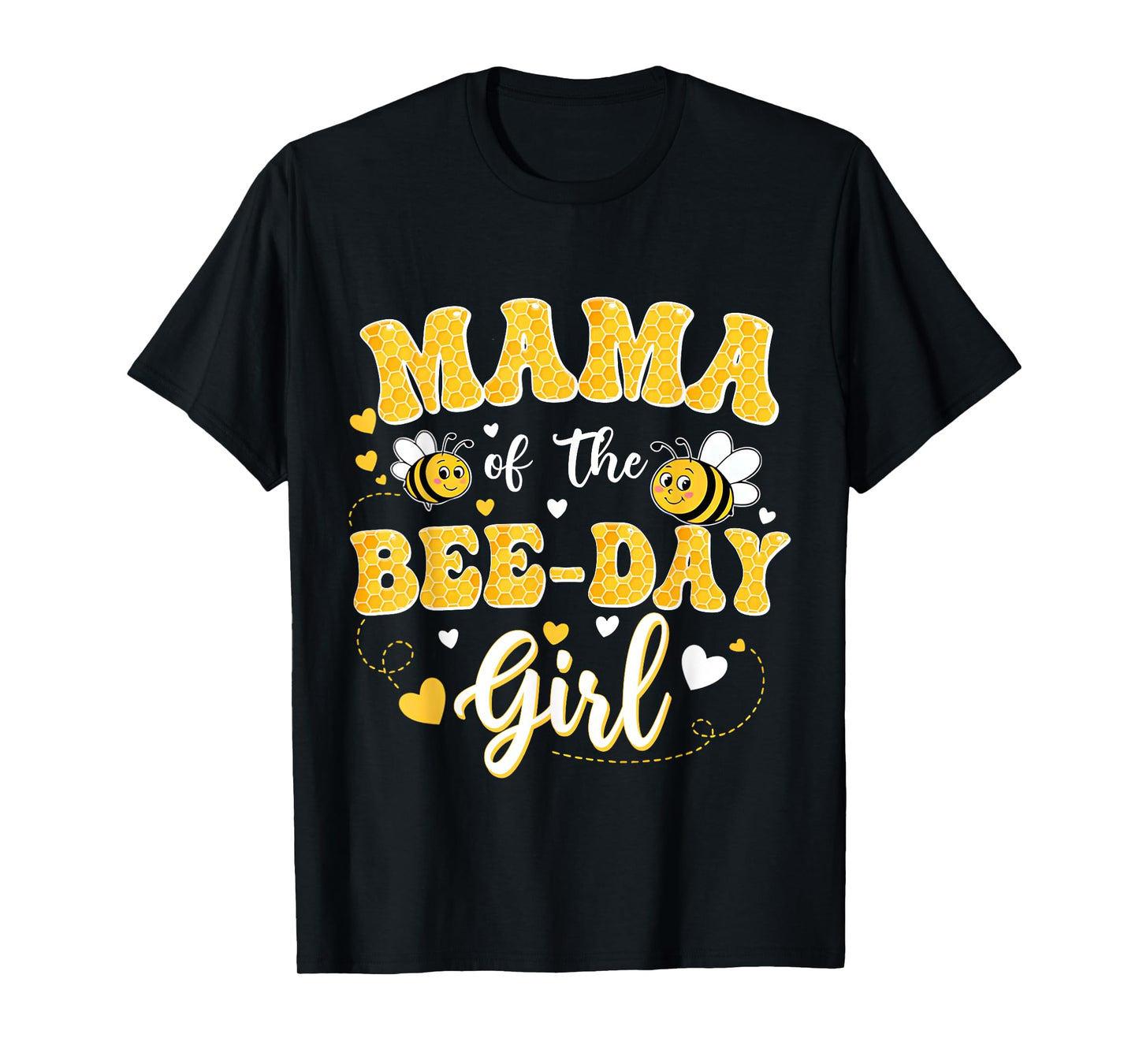 Mama Of The Bee Day Girl Birthday Family Matching Party T-Shirt