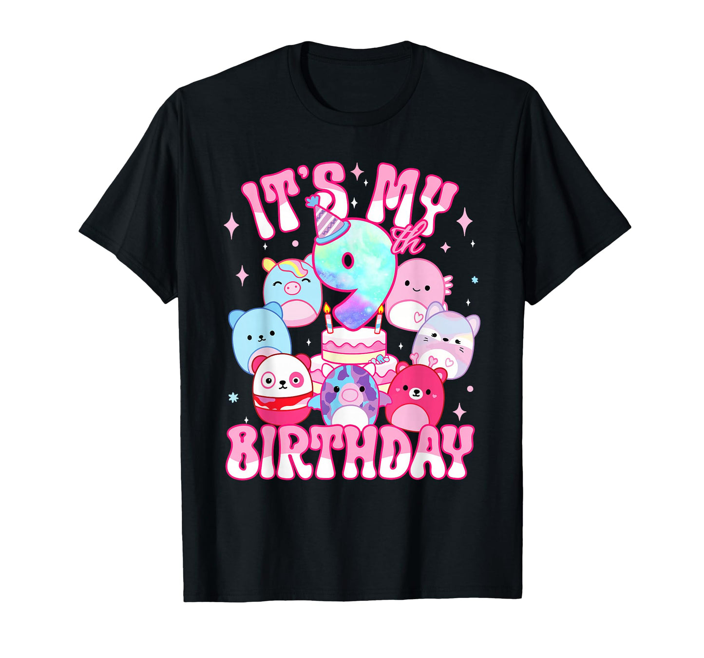 It's My 9th Birthday Squish Squad Girls Kids T-Shirt