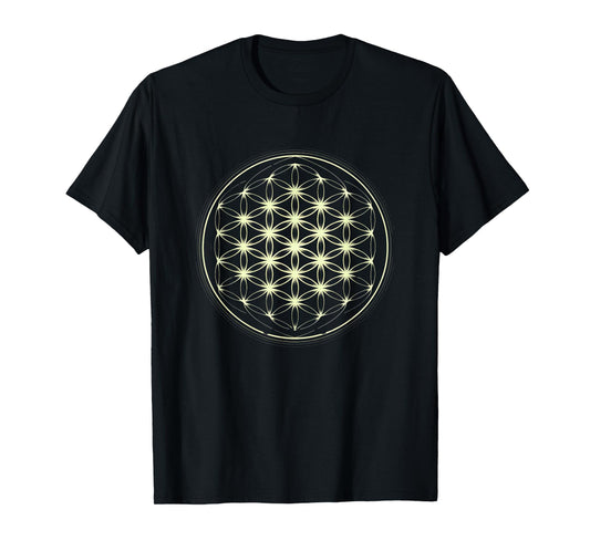 Flowers Of Life Sacred Geometry Pattern Graphic T-Shirt