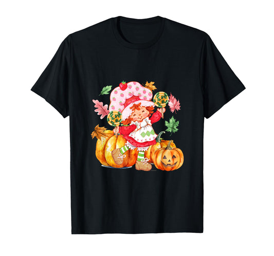 Strawberry Shortcake Halloween Pumpkins And Candy Fall Vibes T-Shirt