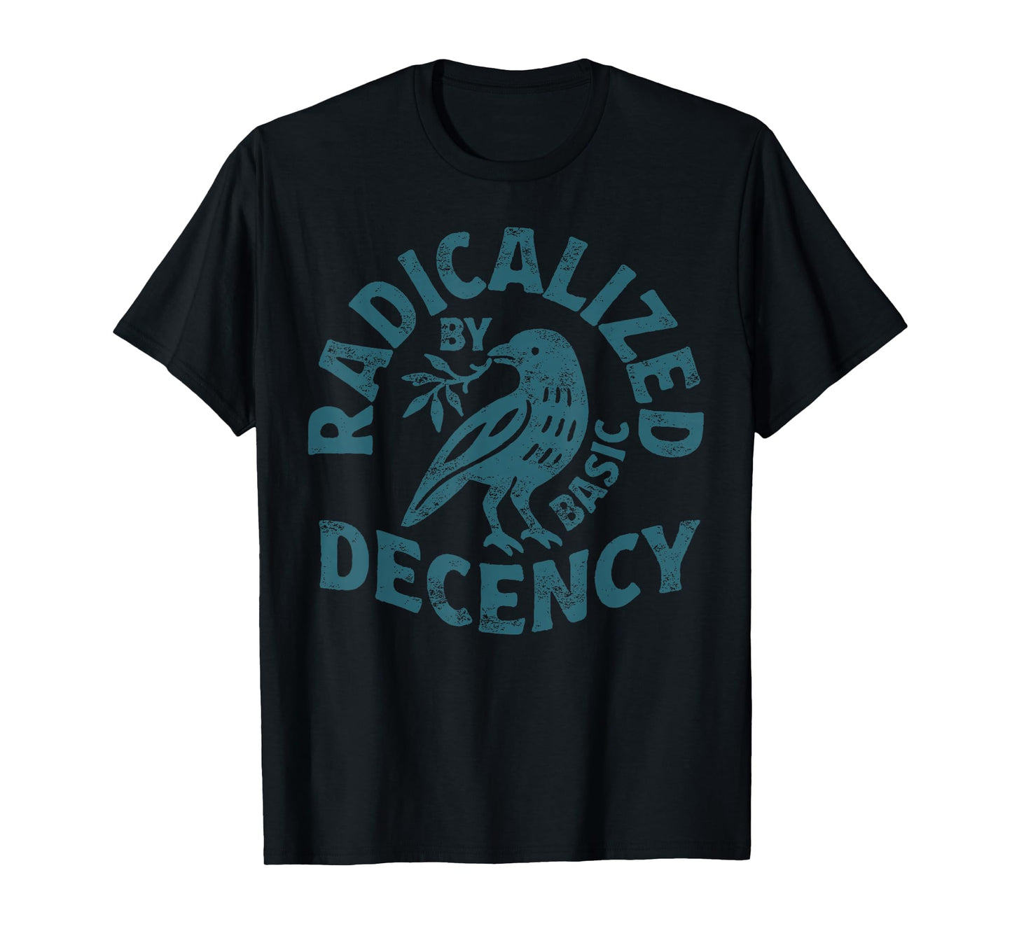 Floral Radicalized by Basic Decency Feminist Activist Gift T-Shirt