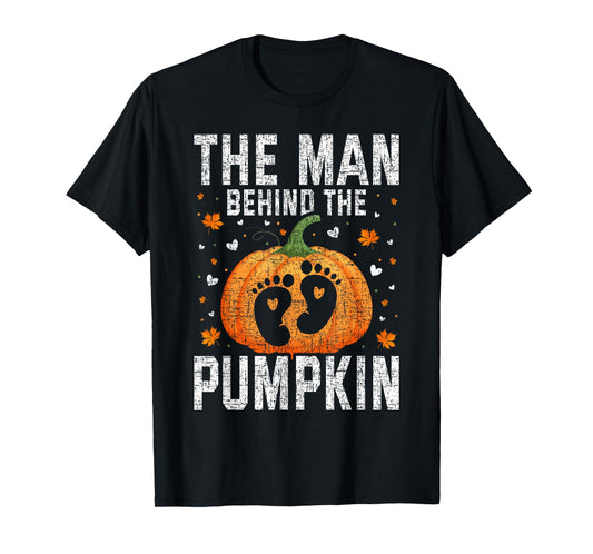Pregnant Thanksgiving Costume for Dad Expecting Lil Pumpkin T-Shirt