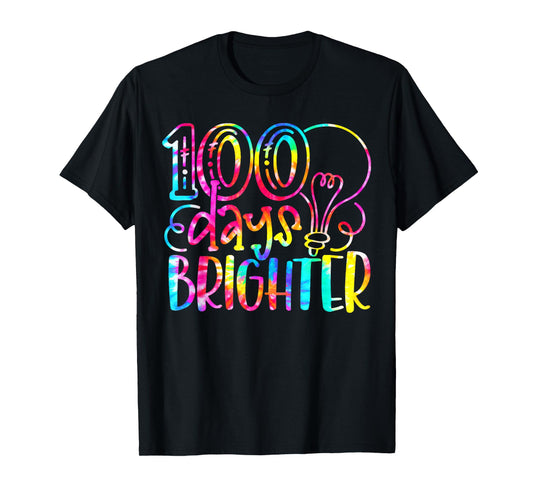 100 Days Brighter Student Happy 100th Day of School T-Shirt