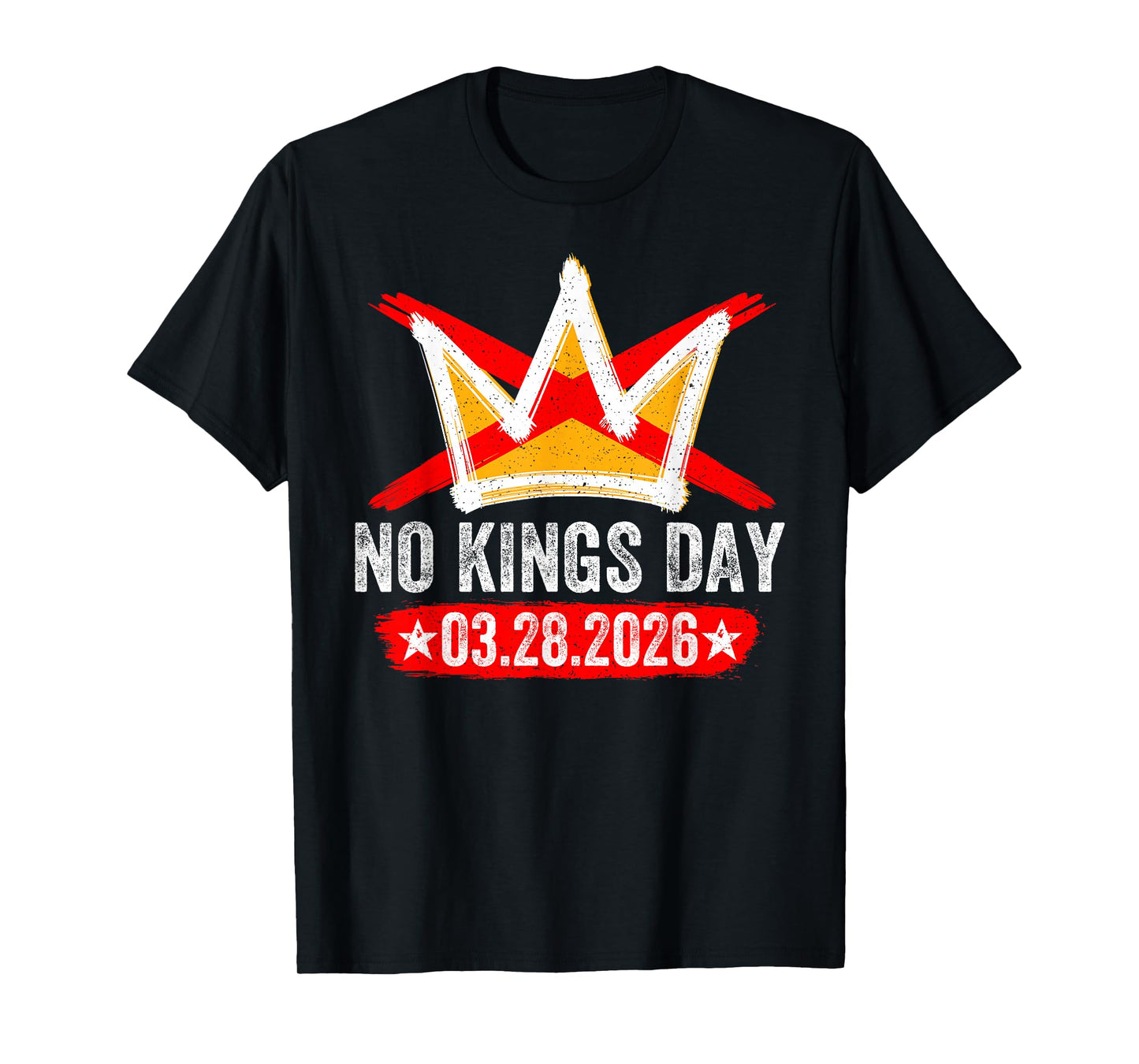 No Kings Day March 28 2026 Retro Vintage Patriotic Men Women T-Shirt