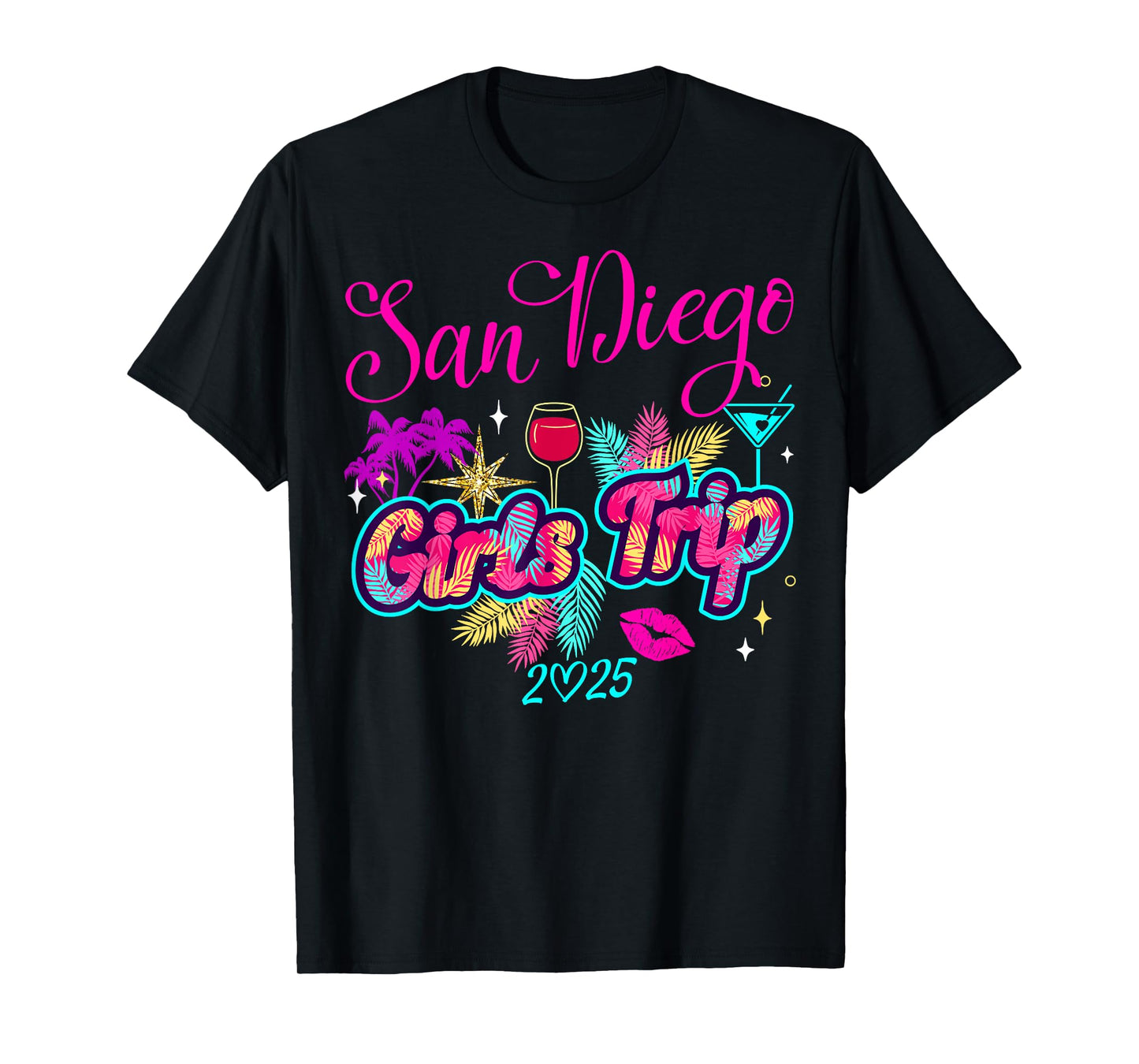 Girls Trip San Diego 2025 Womens Weekend Birthday Squad T-Shirt