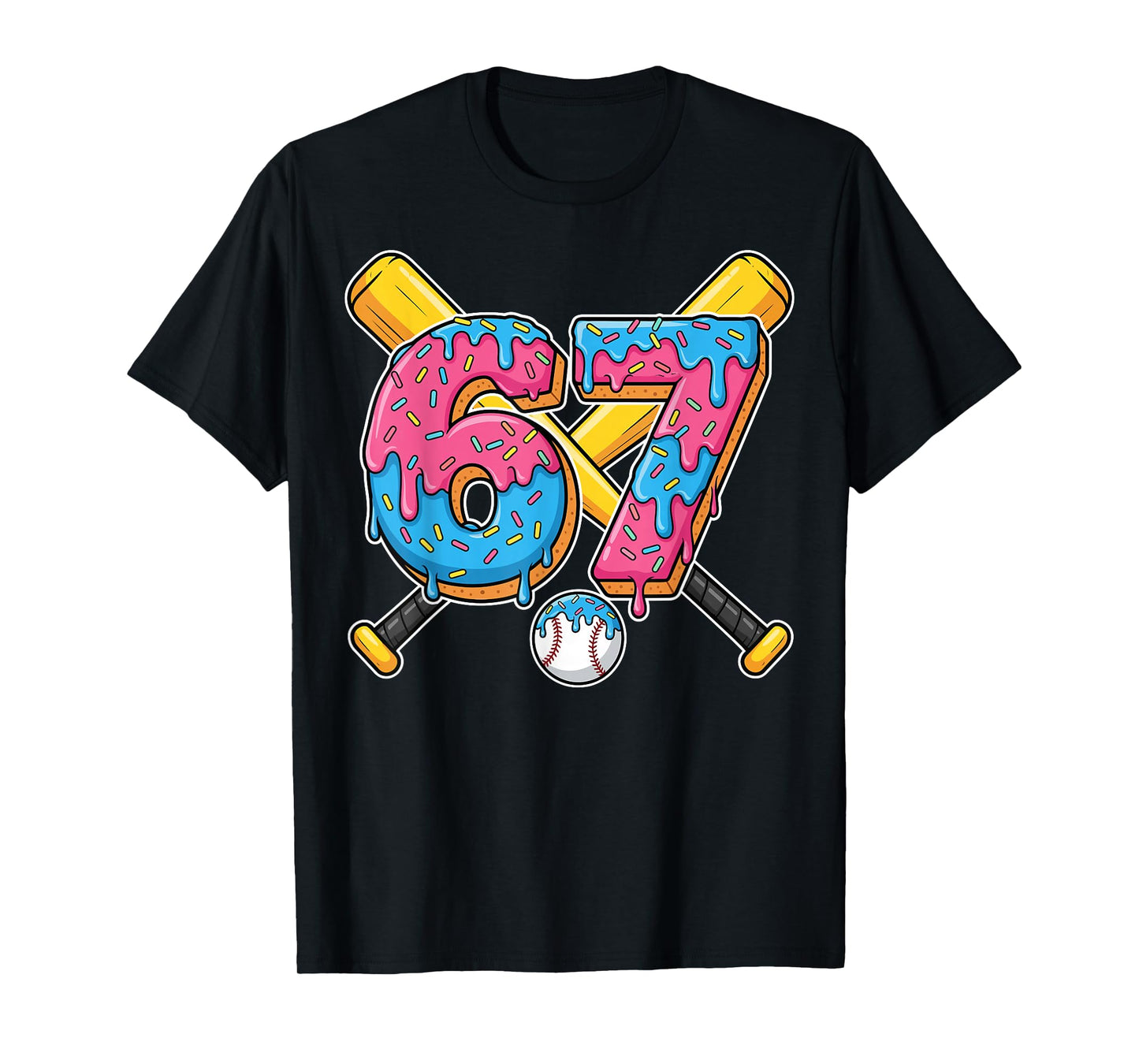 Baseball Drip Number 67 Player 67th Birthday Meme Gen Alpha T-Shirt