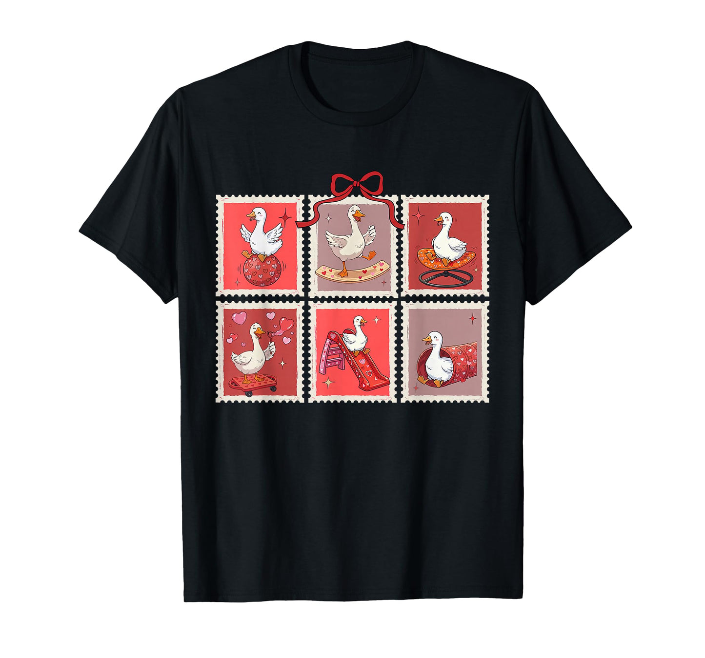 Stamp Valentines Occupational Therapy Silly Goose Therapist T-Shirt