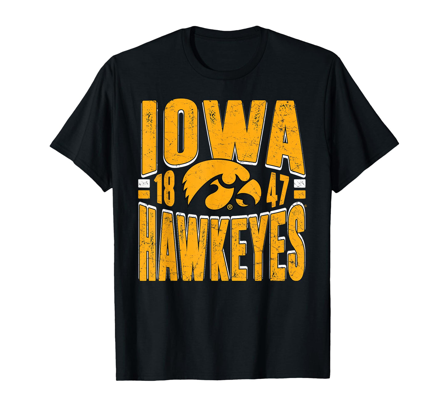 Iowa Hawkeyes Vintage 90's Retro Black Officially Licensed T-Shirt