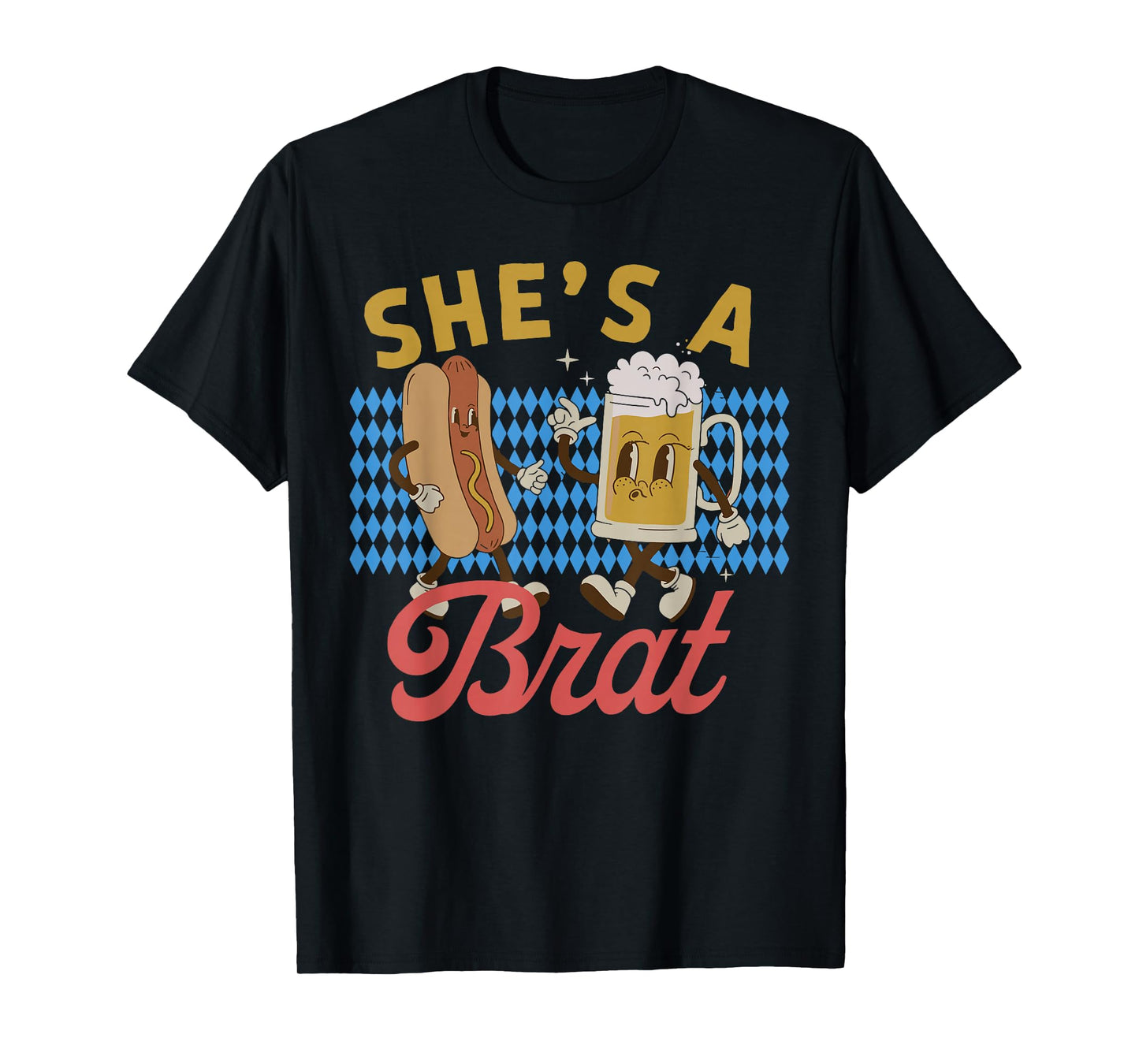 Funny Oktoberfes Hes the Wurst Shes a Brat Couples Matching T-Shirt