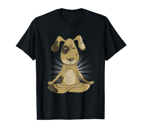 Yoga Meditation Dog Zen Men Women Kids T-Shirt