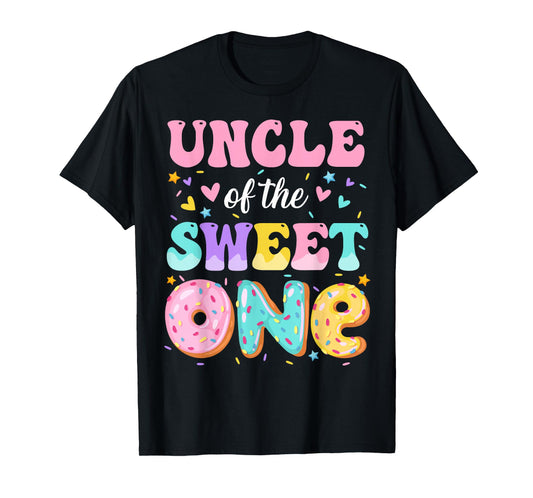 Uncle Of The Sweet One 1st Birthday Donut Bday Party T-Shirt