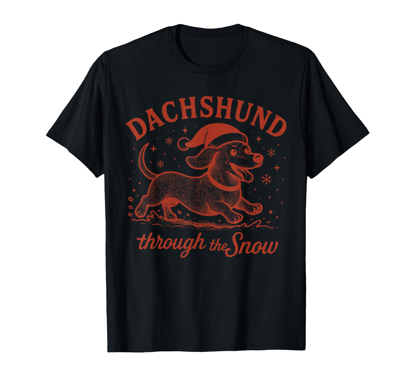 Dachshund Christmas Pajamas Shirt Dachshund Through The Snow T-Shirt