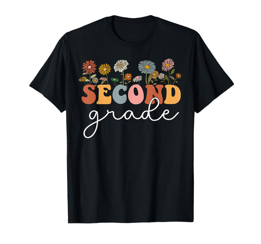 Second Grade Teacher Wildflower 2nd Grade Back To School T-Shirt