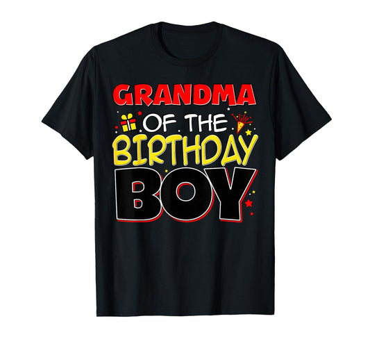 Grandma Of The Birthday Boy Family Party Birthday Outfit T-Shirt