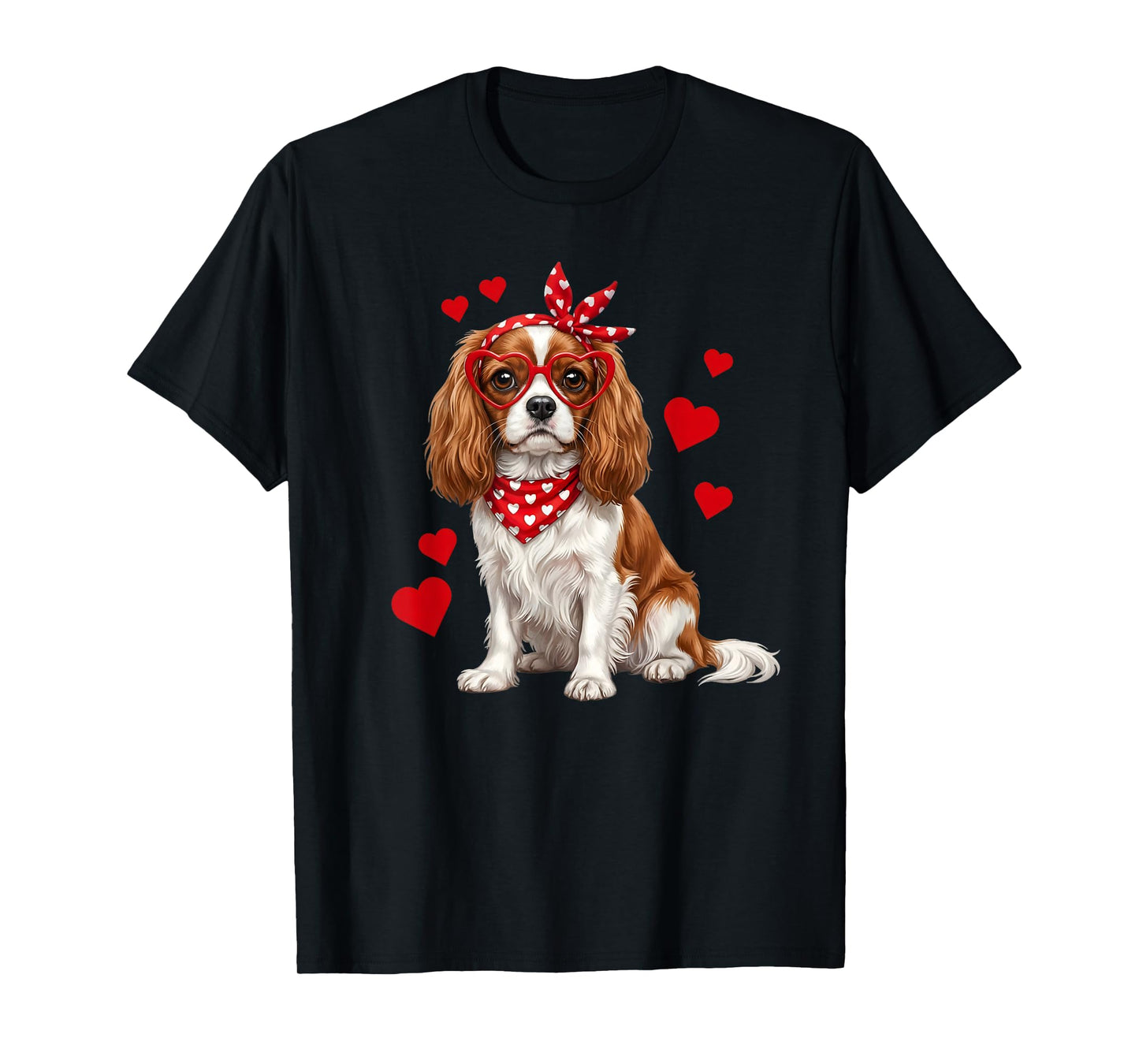 Cavalier King Charles Spaniel Valentines Day Dog Lover Heart T-Shirt