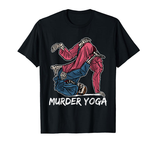 Retro Brazilian Jui Jitsu Clothing Murder Yoga BJJ Grappling Vintage Jujutsu Martial Arts T-Shirt