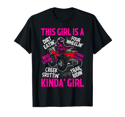 Girl Off-Road Racing Four-Wheeler 4x4 Wheel Quad Bike Racer T-Shirt