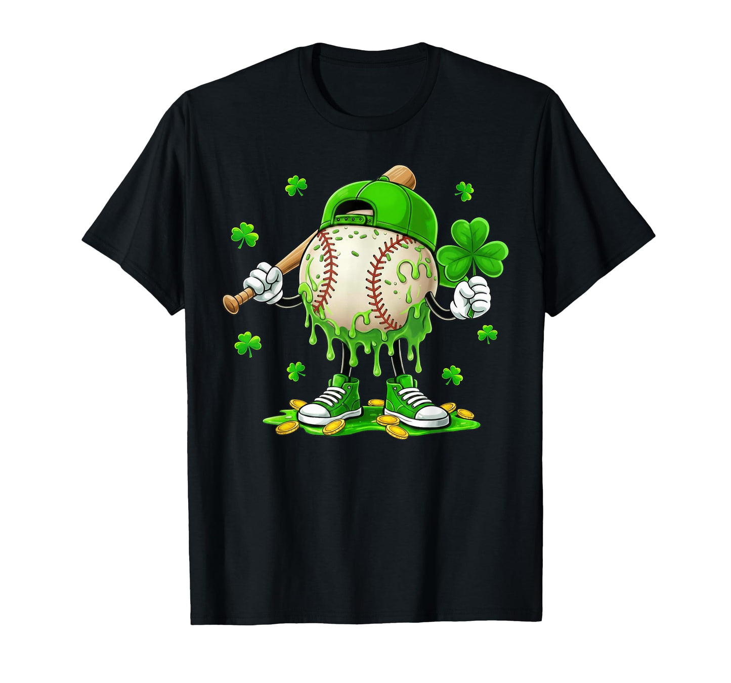 St Patricks Day Shirts Boys Men Kids Shamrock Baseball Irish T-Shirt