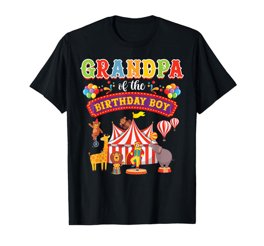 Grandpa Of The Birthday Boy Carnival Circus 1st Birthday T-Shirt