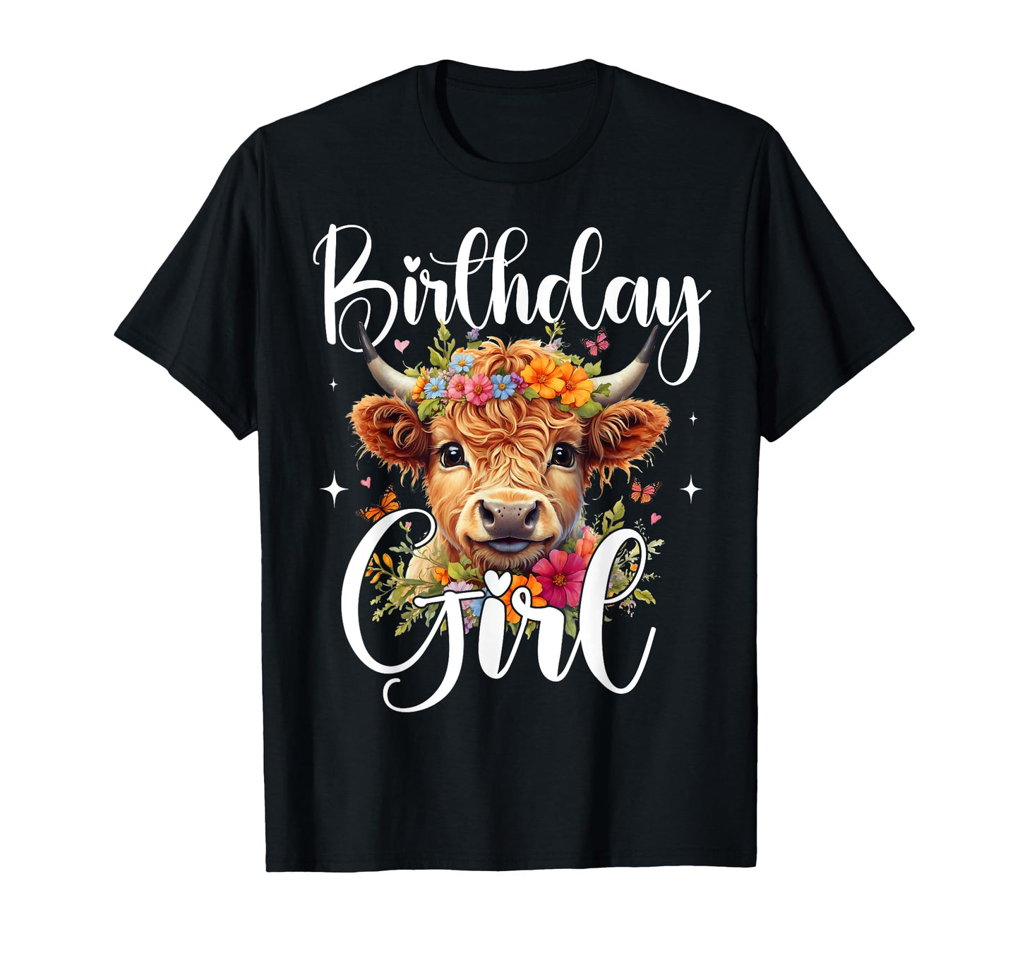 Cow Birthday Girl Mother Girl Mama Woman Family Matching T-Shirt