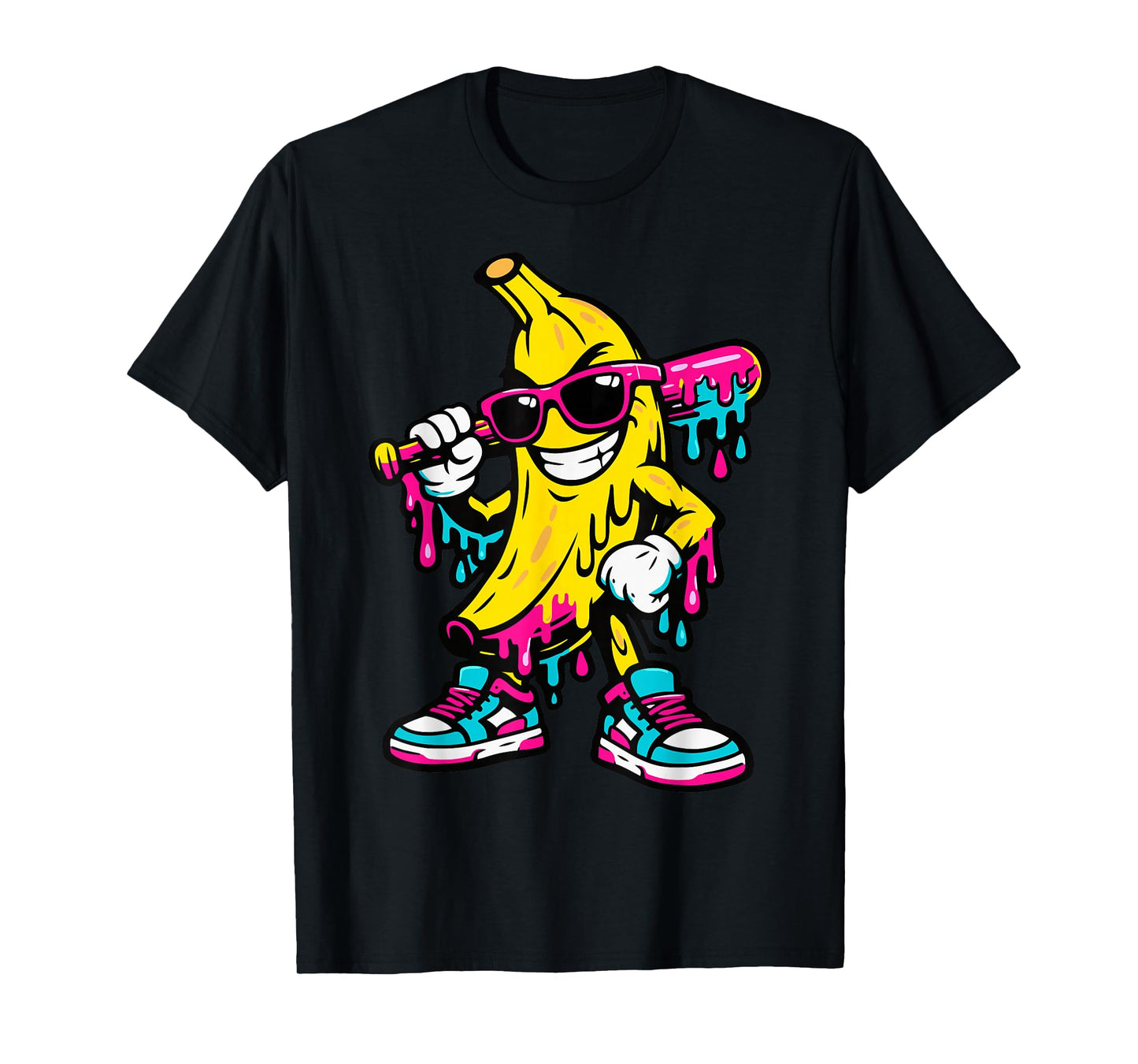 Funny Banana Baseball Drip T-Shirt