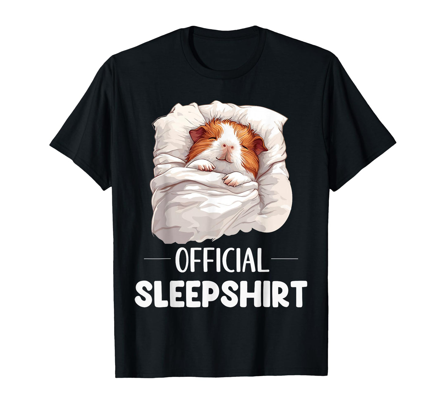 Official Sleepshirt Sleeping Guinea Pig Animal Lovers Pajama T-Shirt
