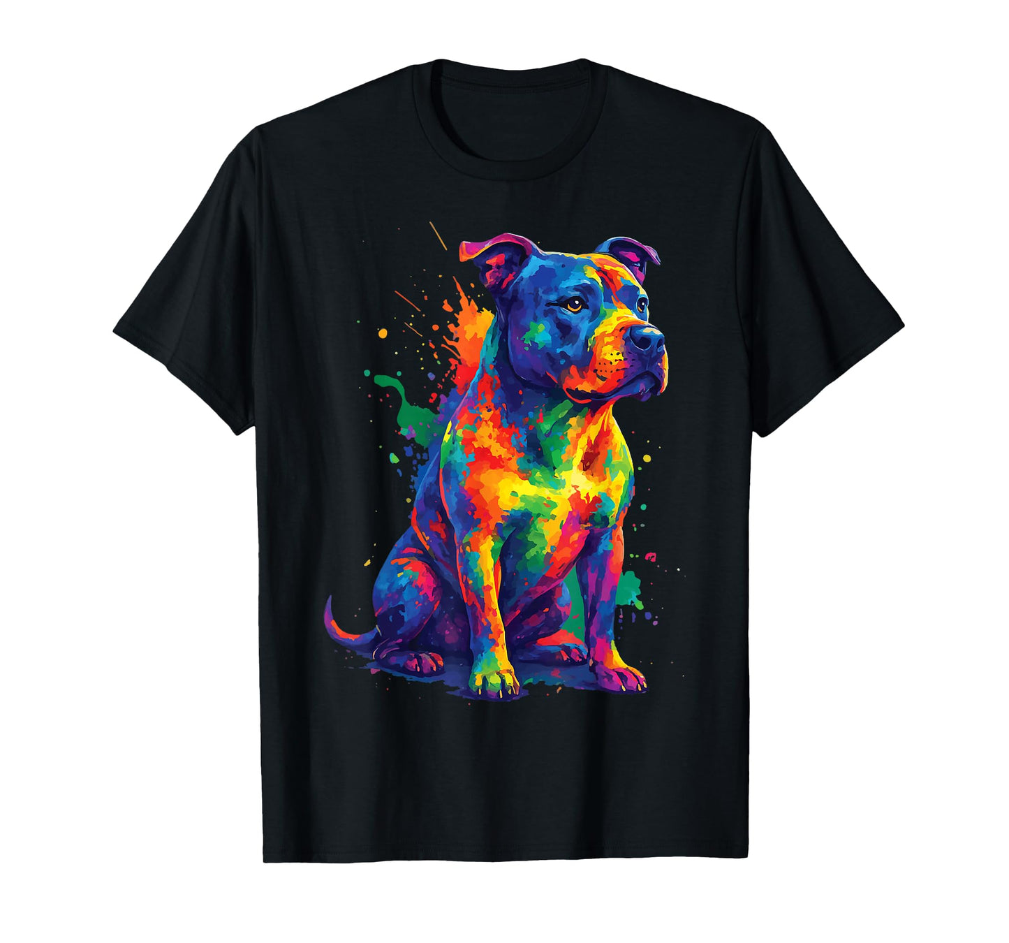 Pit Bull Dog Colorful T-Shirt